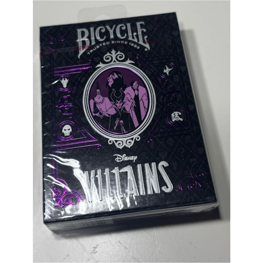 New Bicycle Disney Villains Playing Cards - Black & Purple
